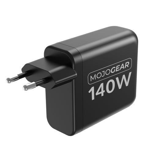 MOJOGEAR CHARGE+ 140 Watt oplader met 4 poorten USB / USB-C - Opladers