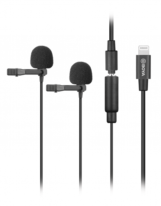 BOYA BY-M2D speldmicrofoon met Apple Lightning-aansluiting voor iPhone en iPad - Speldmicrofoons