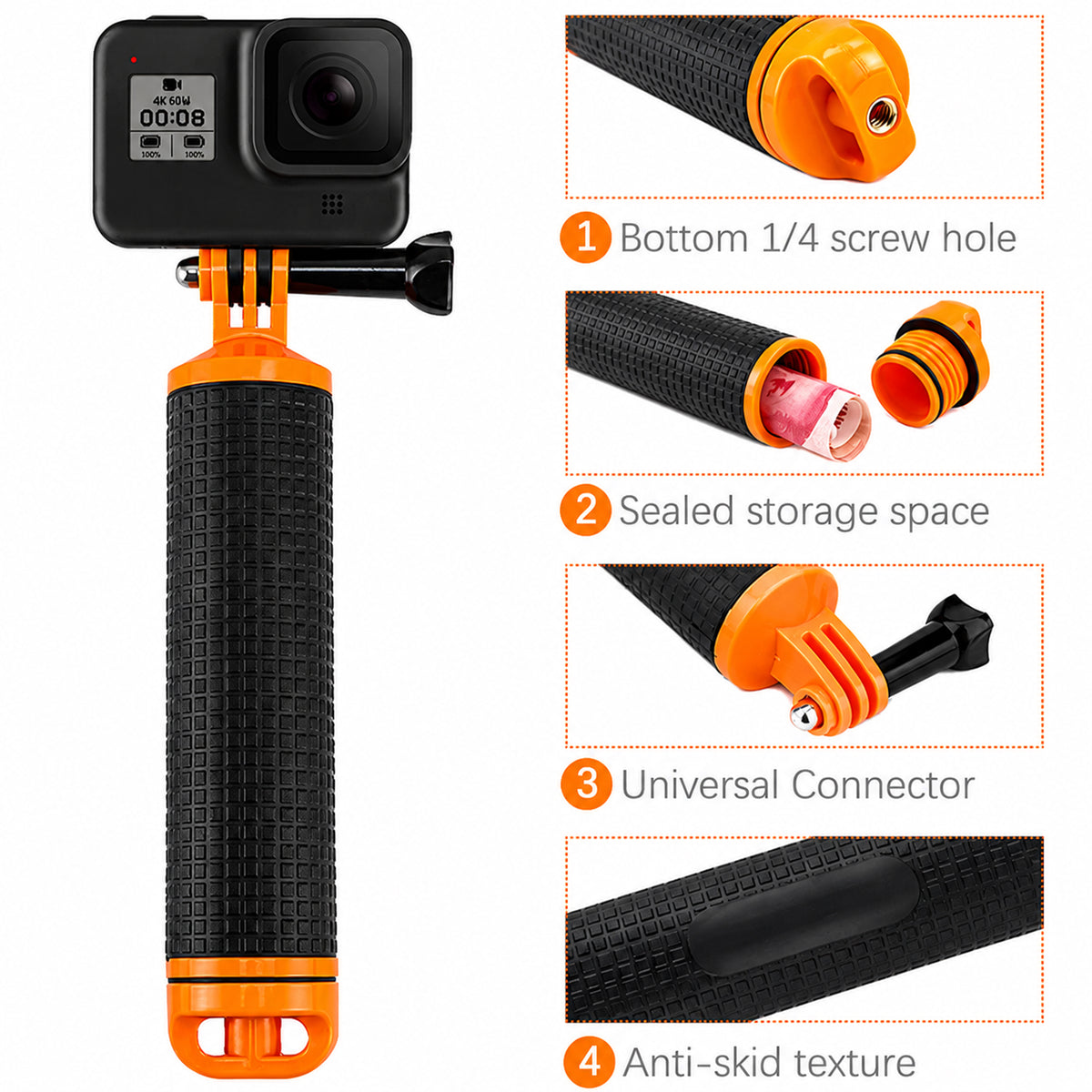 MOJOGEAR Diving Kit voor GoPro 13 - waterdichte case + filters + bobber - GoPro Onderwater-accessoires