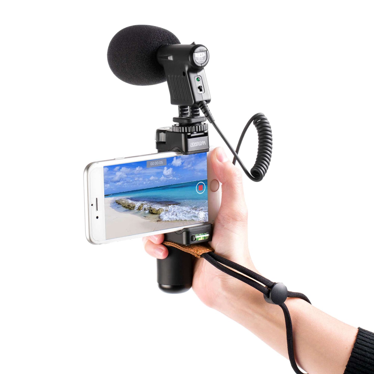 Smartphone Grip Combo: Sevenoak SK-PSC1 phone holder + Hand Grip Rubber