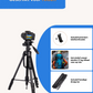 MOJOGEAR 179cm 3-in-1 statief: driepoot, monopod & horizontale arm - Grote statieven