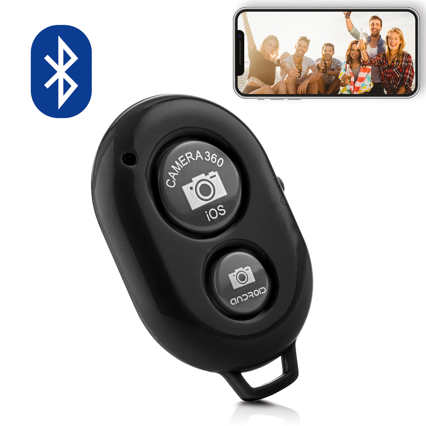 Bluetooth remote shutter afstandsbediening voor smartphone camera - verschillende kleuren - Bluetooth remotes