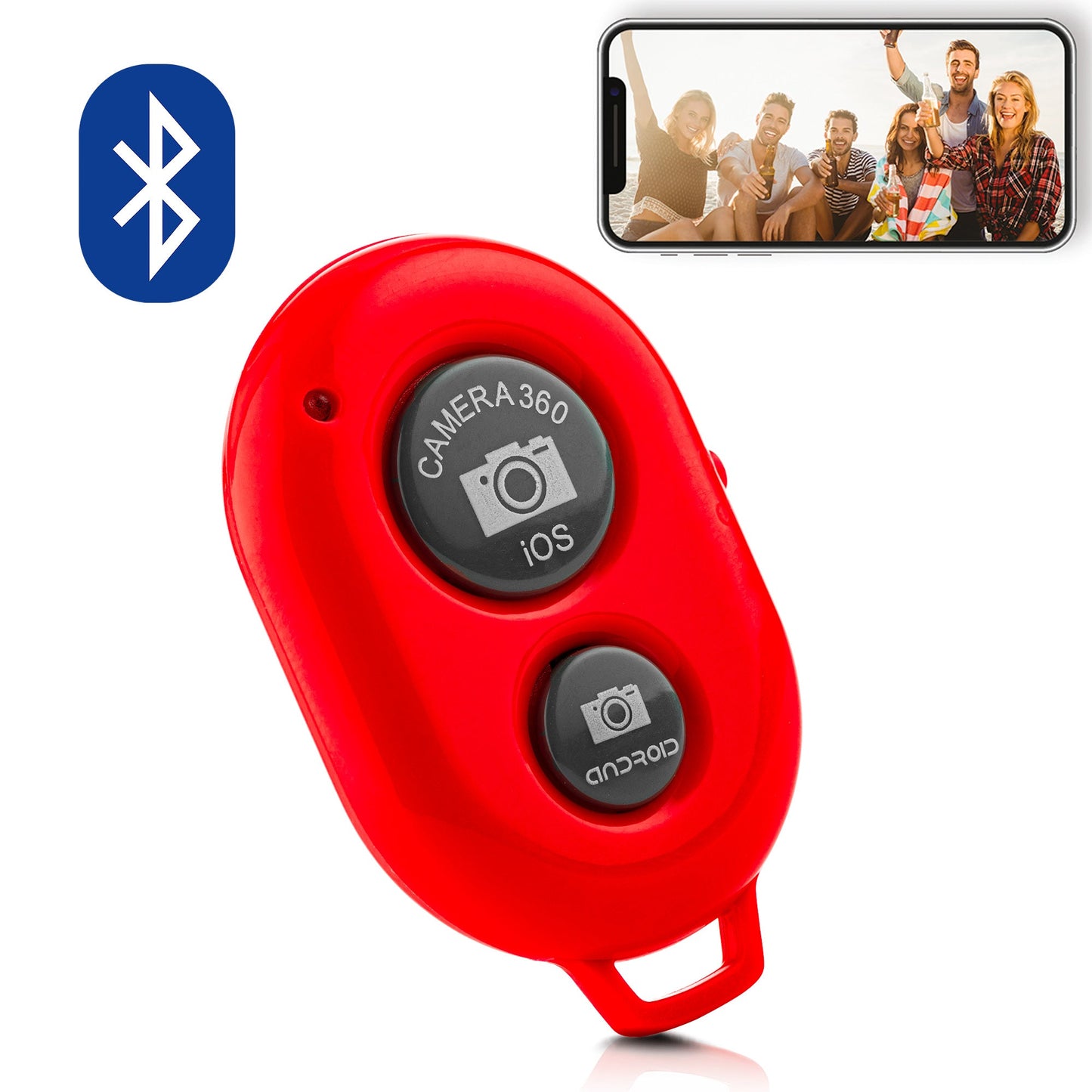 Bluetooth remote shutter afstandsbediening voor smartphone camera - verschillende kleuren - Bluetooth remotes