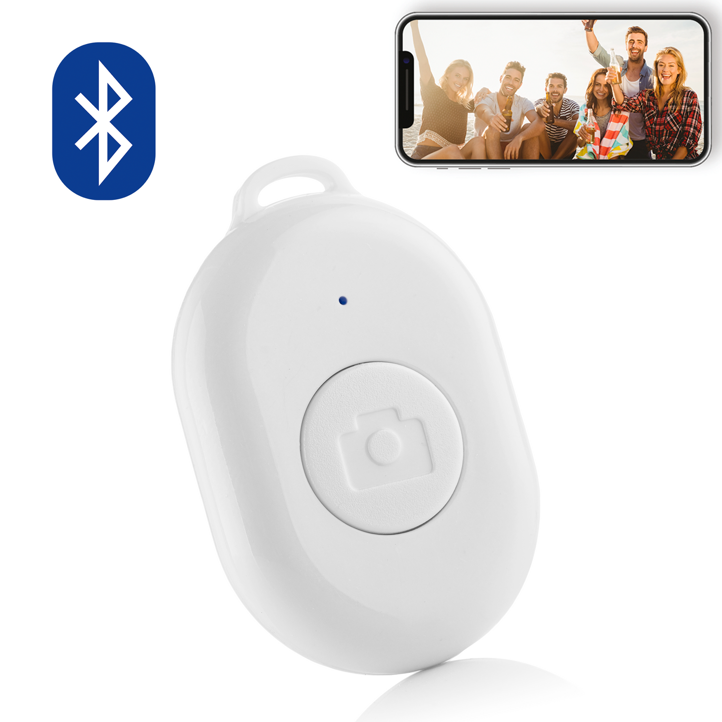 Bluetooth remote shutter afstandsbediening voor smartphone camera - compact - diverse kleuren