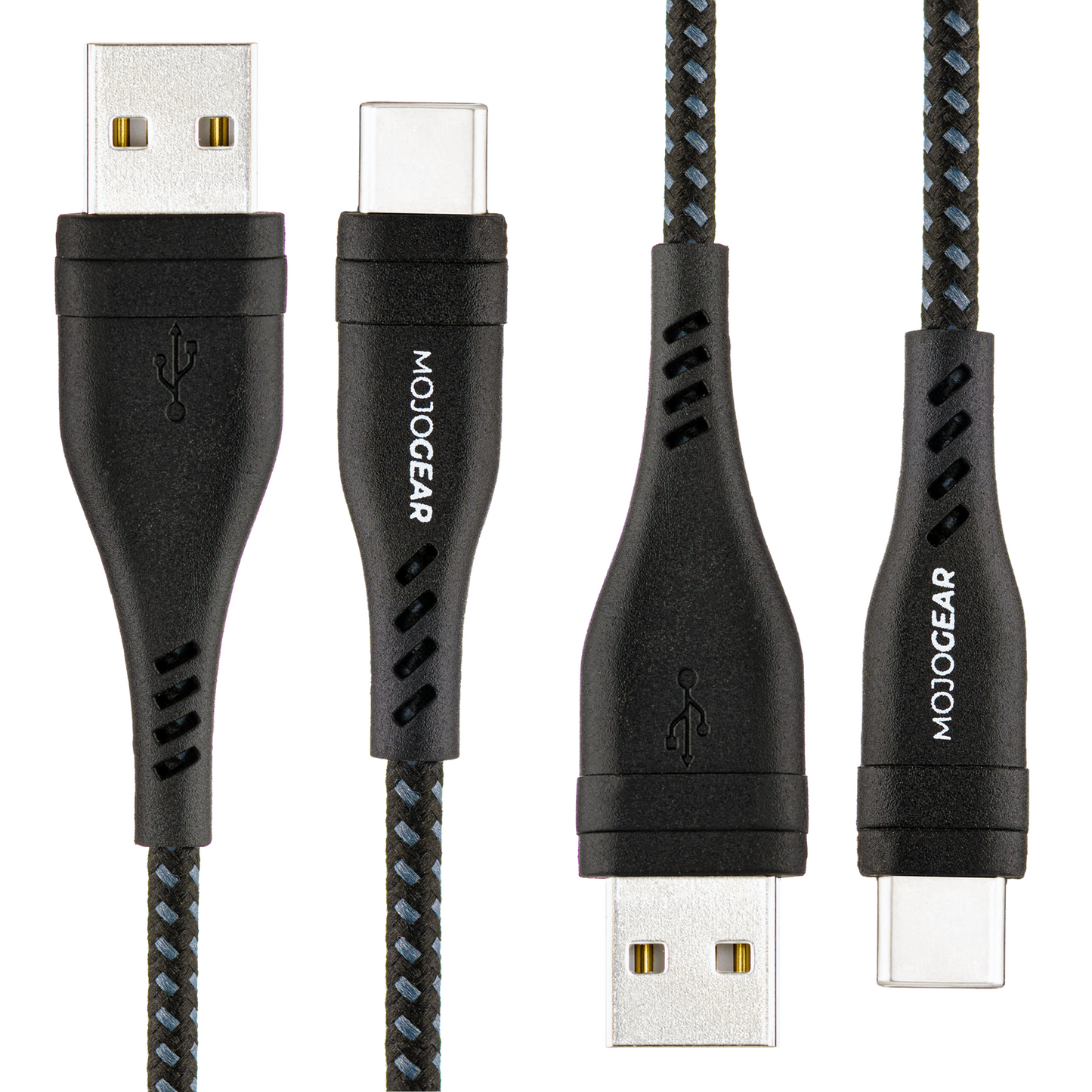 2x MOJOGEAR USB-C naar USB kabel Extra Sterk [DUOPACK]