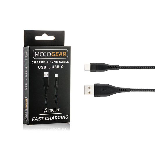 2x MOJOGEAR USB-C naar USB kabel Extra Sterk [DUOPACK]