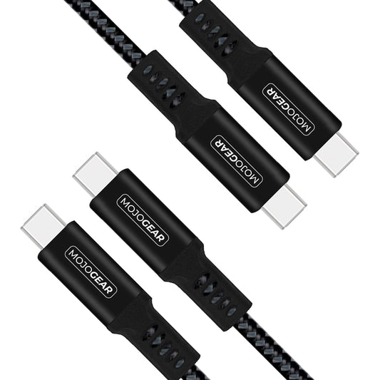 2x MOJOGEAR USB-C naar USB-C kabel 1.5 of 3 meter Extra Sterk [DUOPACK] - Telefoonkabels