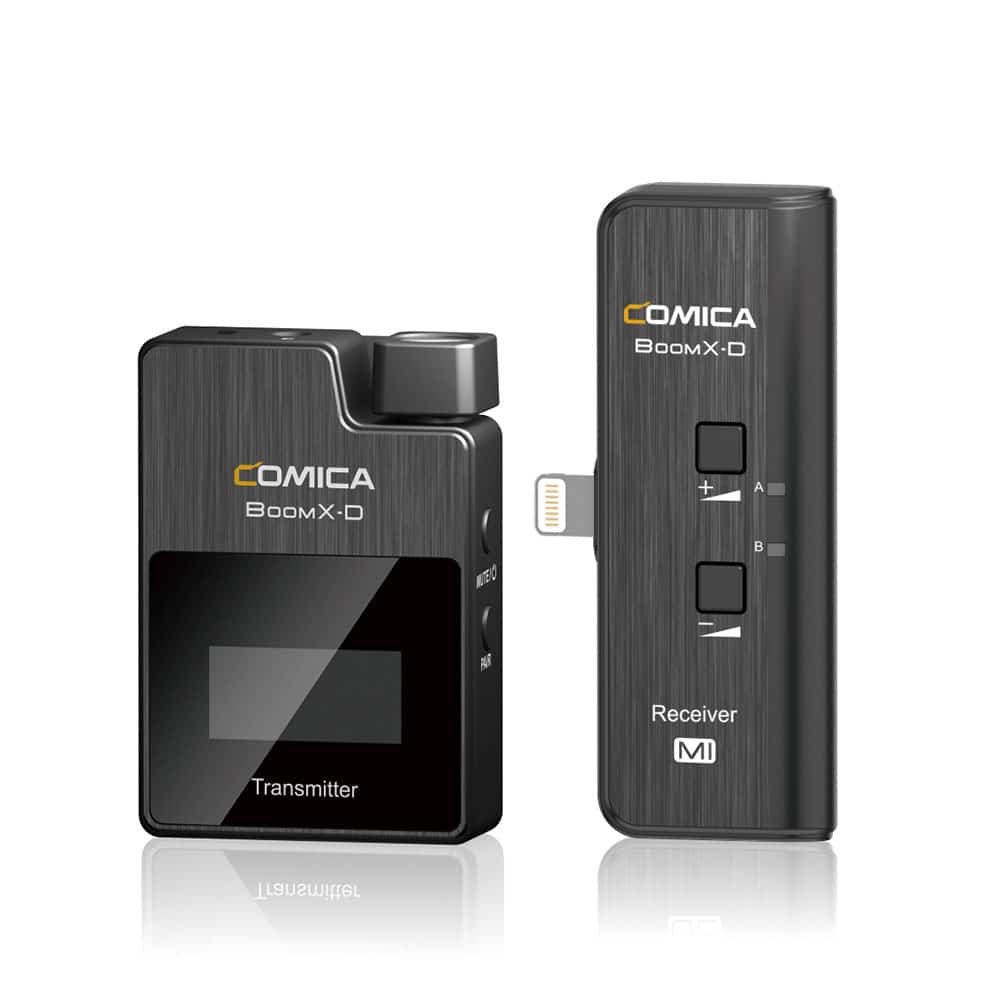 Comica BoomX-D MI1 draadloze microfoon-set met 1 zender en Lightning-ontvanger voor iPhone - Draadloze microfoons