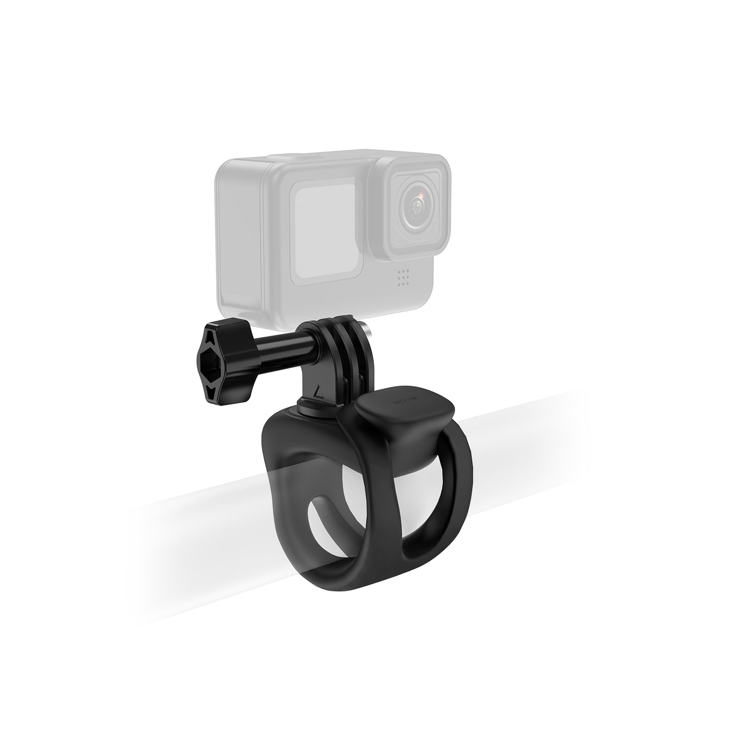 Telesin silicone tube clamp with mount for action camera - Black