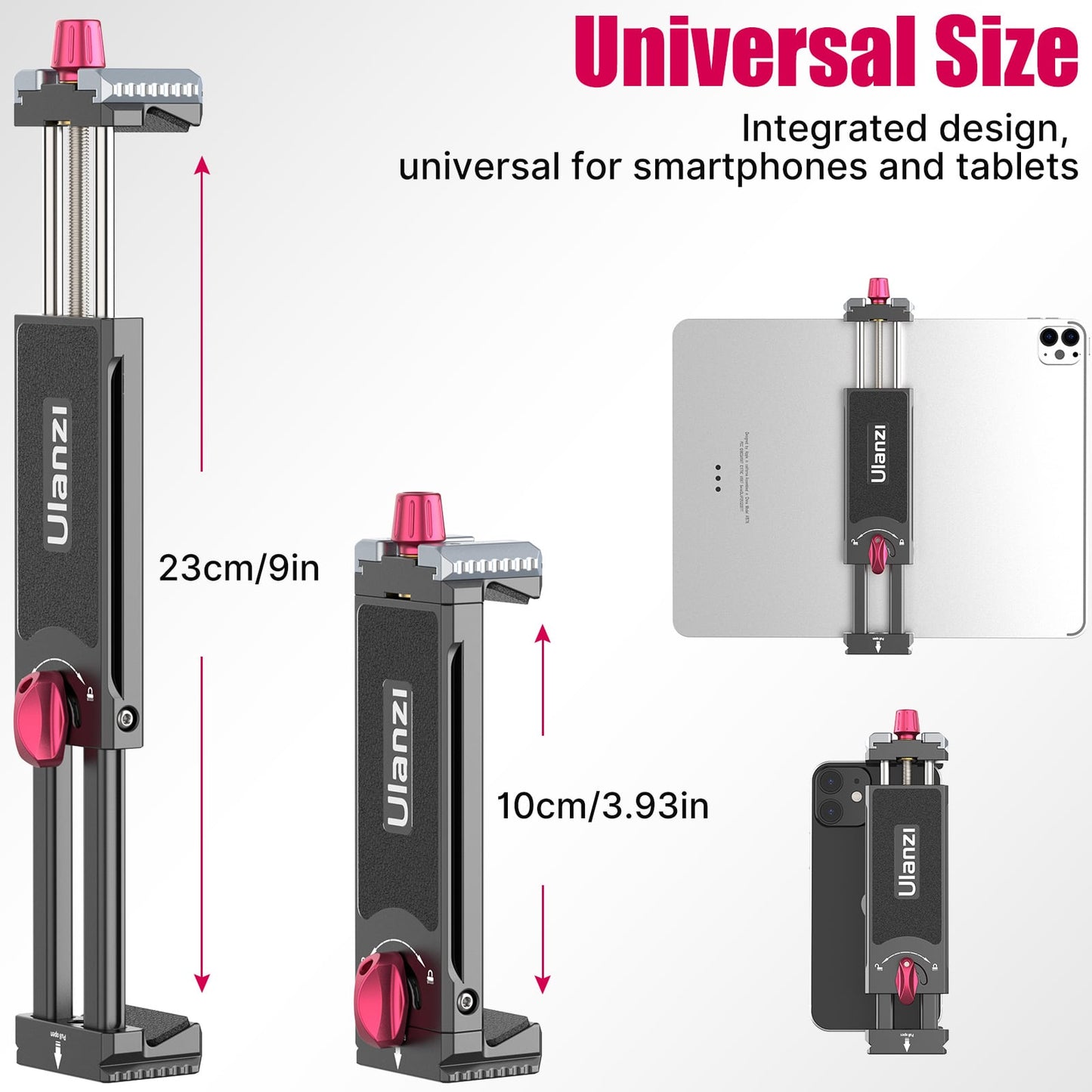 Ulanzi U-Pad III - Verstelbare tablethouder voor statief - metaal - Tablethouders