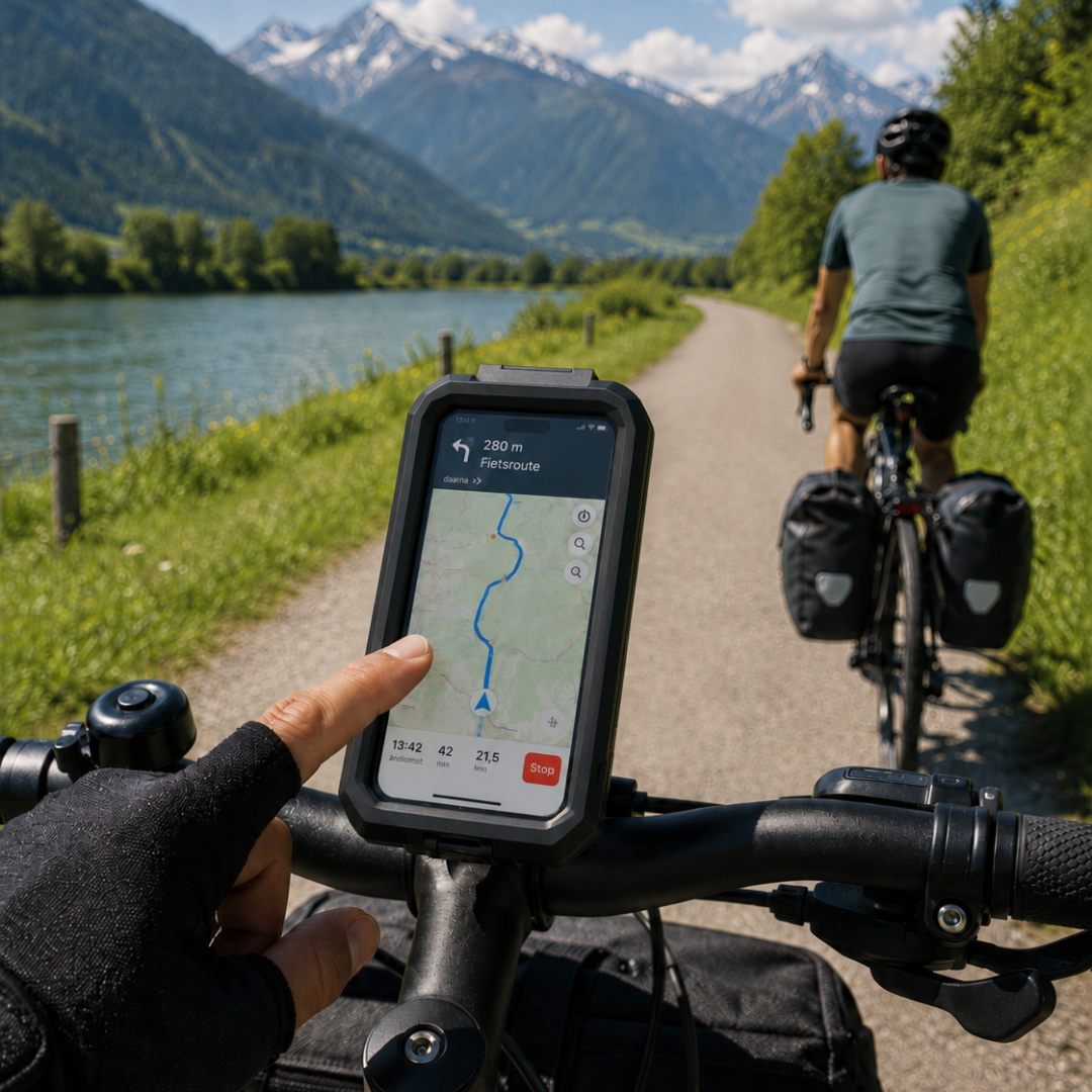 MOJOGEAR waterdichte telefoonhouder voor fiets & motor - Large - Telefoonhouders