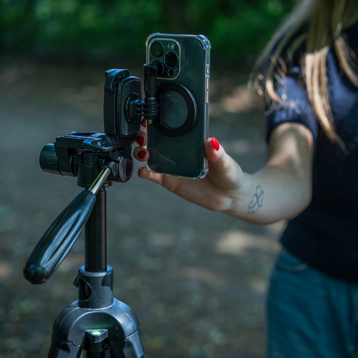 MOJOGEAR Magnetische smartphone-houder voor statief - Kantelbaar - Telefoonhouders