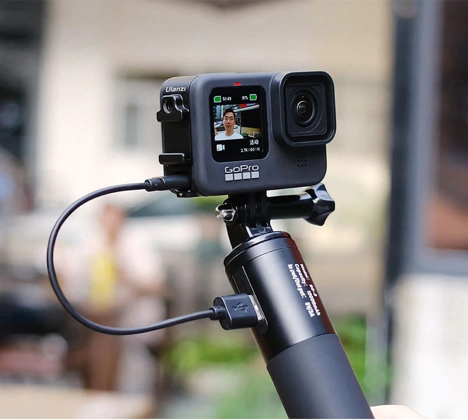 Ulanzi G9-6 GoPro Hero 9,10,11,12 en 13 batterijklep met oplaadaansluiting en Cold Shoe Mount - GoPro Batterijkleppen