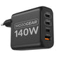 MOJOGEAR CHARGE+ 140 Watt oplader met 4 poorten USB / USB-C - Opladers