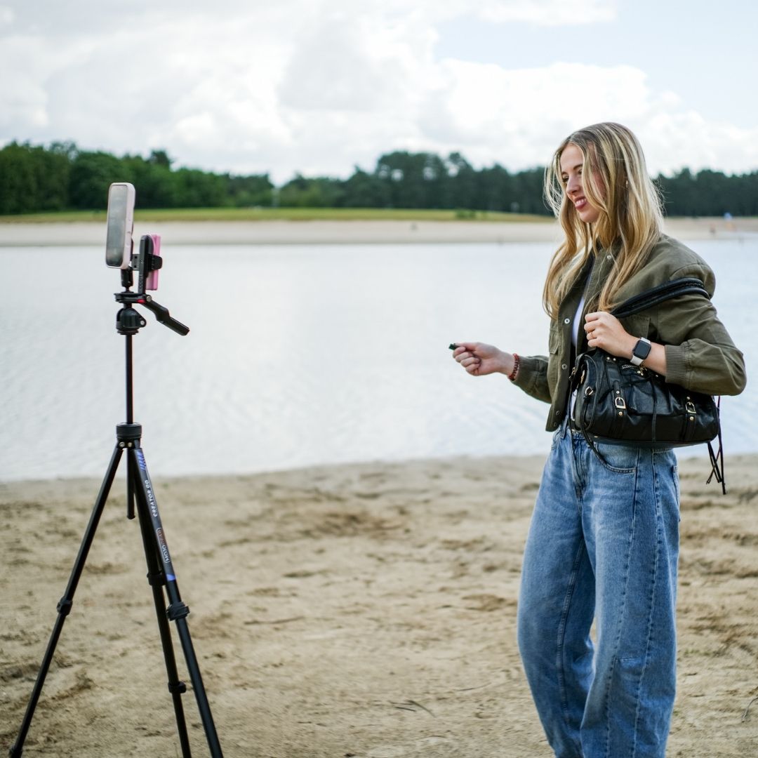 MOJOGEAR Creator GO KIT - Lichtgewicht reisstatief met Video Head & MagSafe mount 153 cm - Statieven en toebehoren