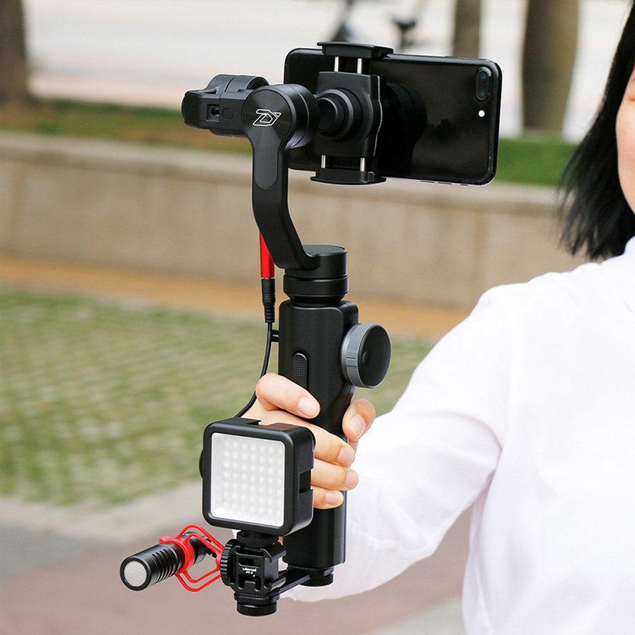 Ulanzi PT-3 Triple Cold Shoe Mount for Gimbal, Camera and Smartphone Rig