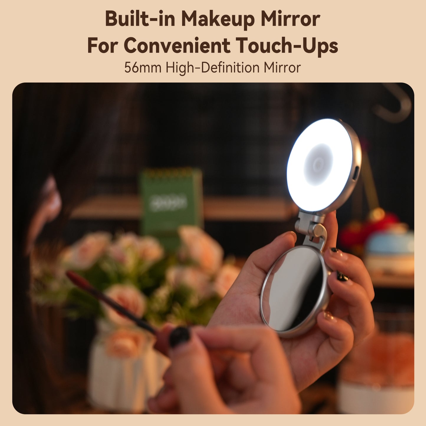 Telesin C03 MagSafe Selfie Light with mirror – Silver