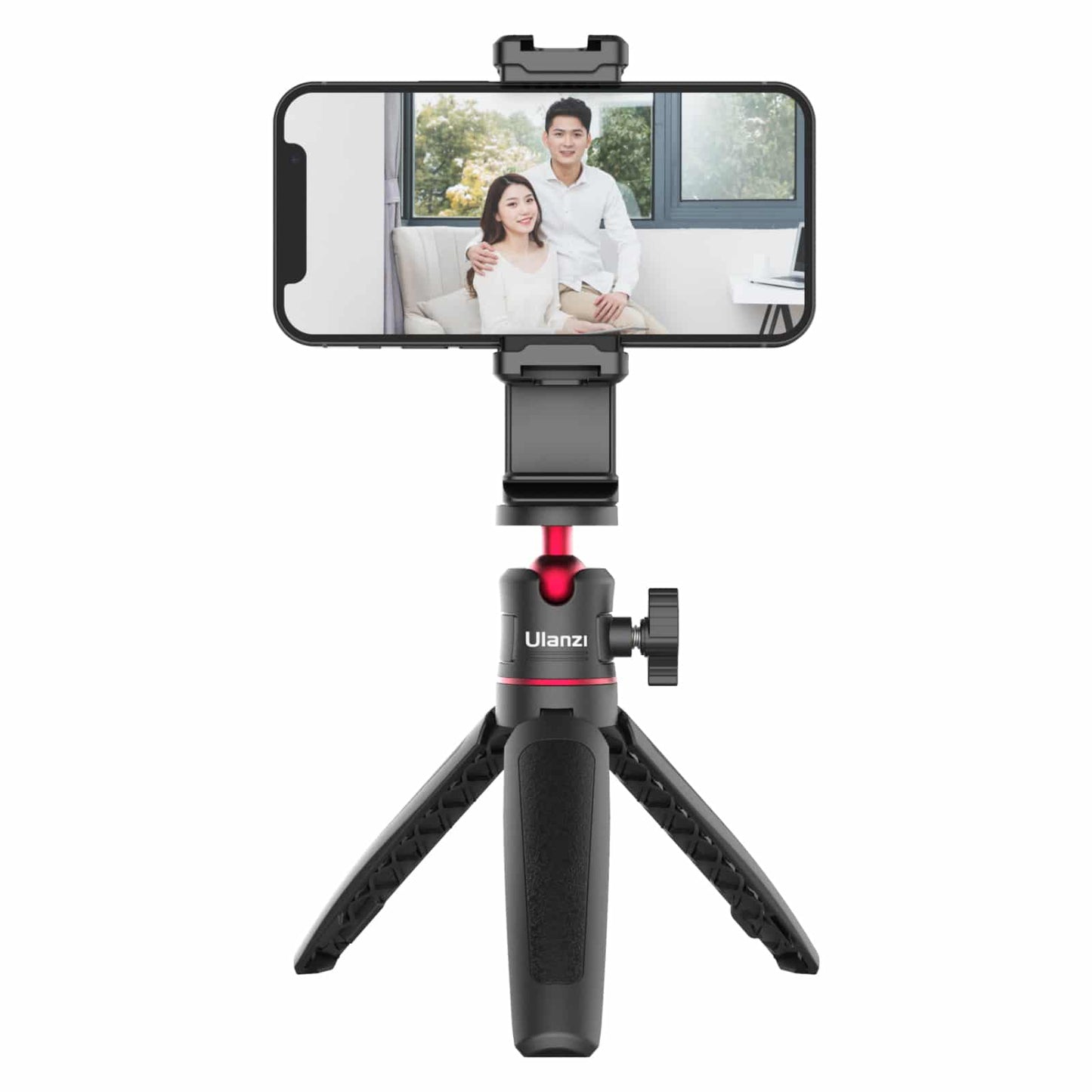 Ulanzi ST-22 360º rotatable and tiltable phone holder for tripod - with 2 Cold Shoe Mounts