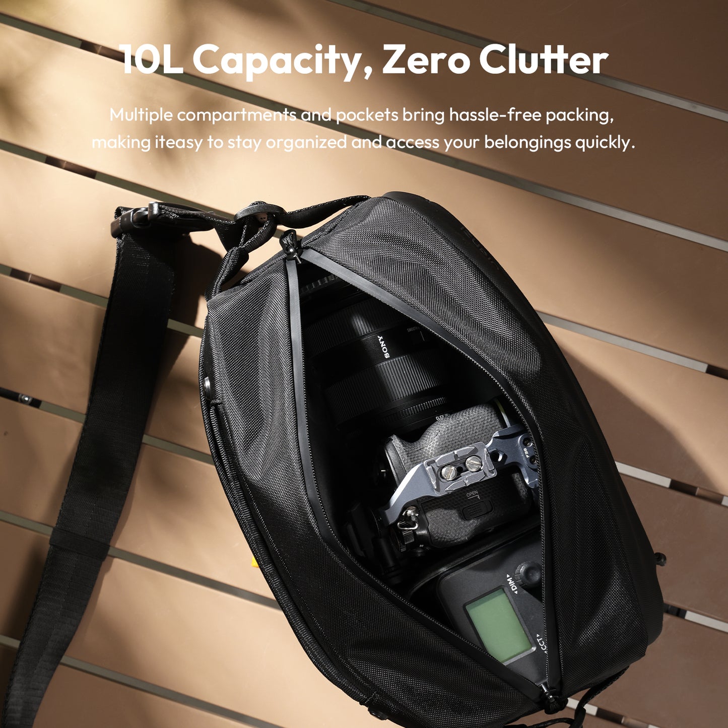 Ulanzi PB038 Sling Reistas V2 met divider - 10 liter - Cameratassen