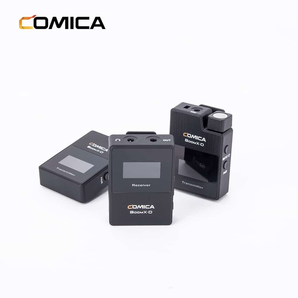 Comica BoomX-D D2 draadloze microfoon-set met 2 zender en ontvanger voor camera en smartphone - Draadloze microfoons