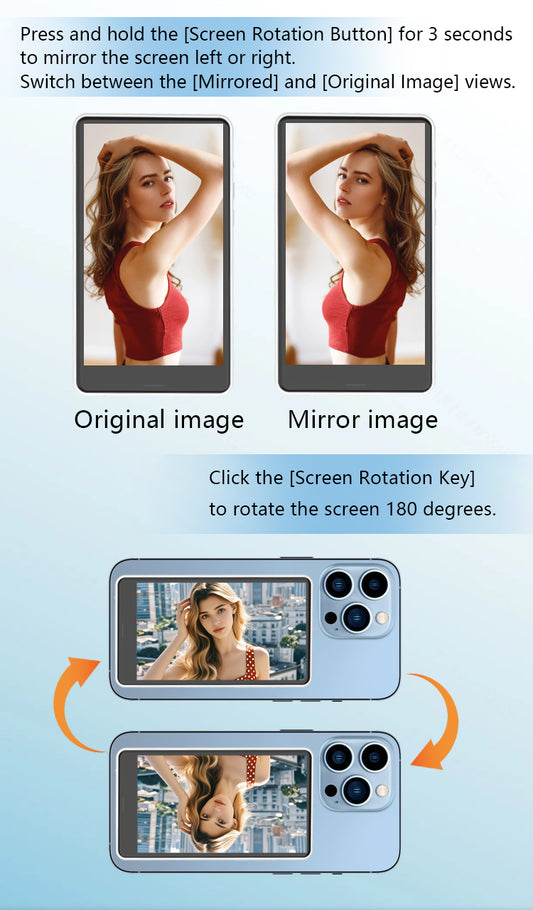 MOJOGEAR VS3 Selfie Vlog Monitor draadloos + bedraad - Wit - Overige producten