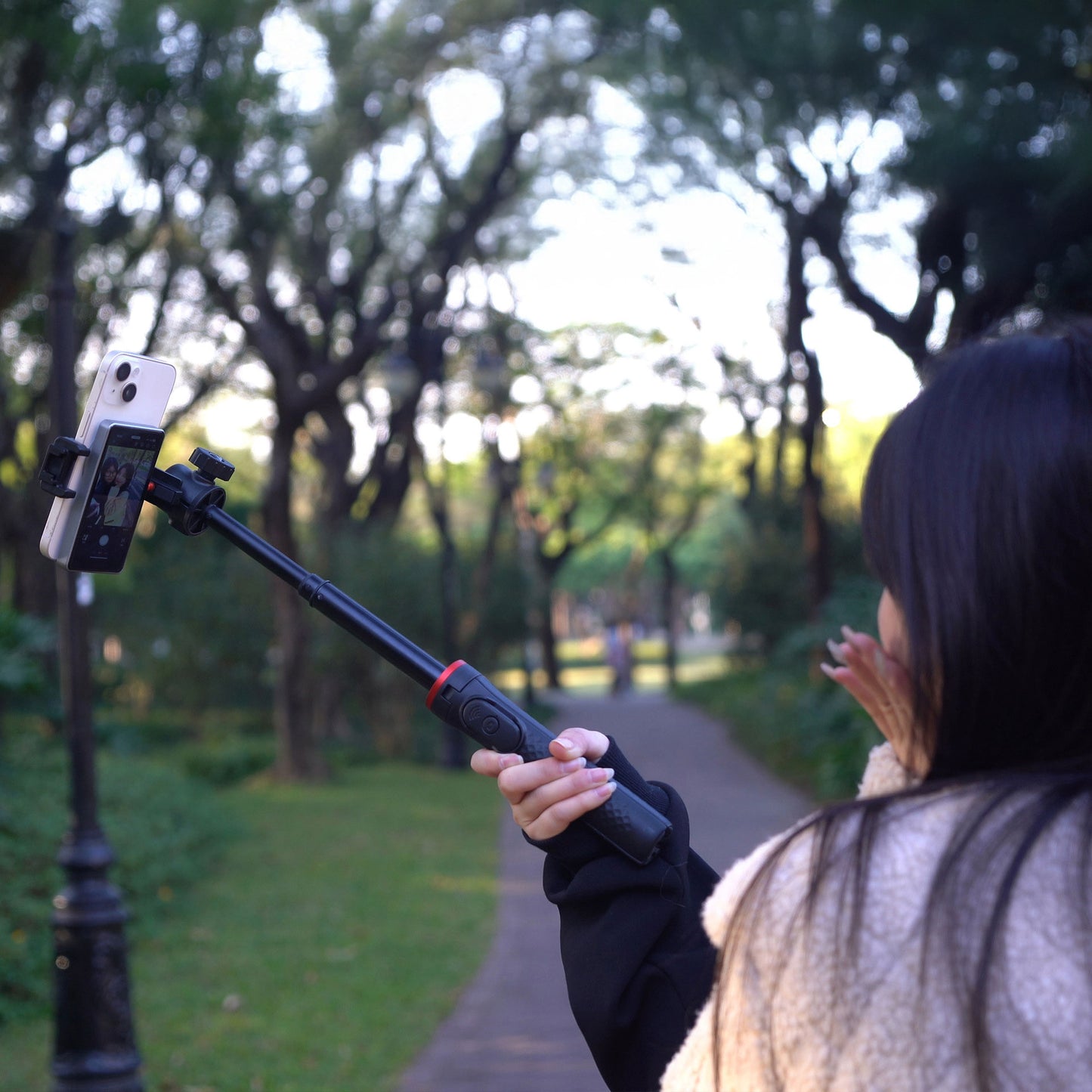 MOJOGEAR VS2 Selfie Vlog Monitor voor iPhone en Android - Donkergrijs - Overige producten