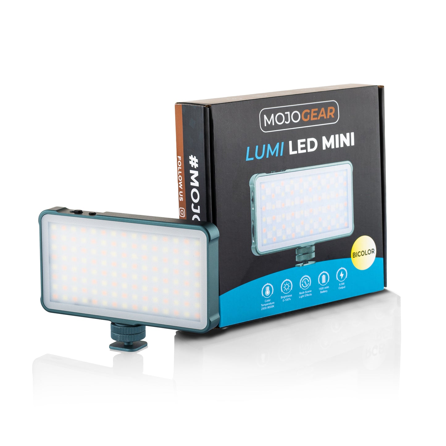 MOJOGEAR Video KIT / vlog set: Mini-statief + telefoonhouder + microfoon + lampje - Ministatieven