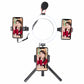 VIJIM K9 RGB Ring Lamp with Selfie Stick Tripod and Phone Holder - 10 Colors