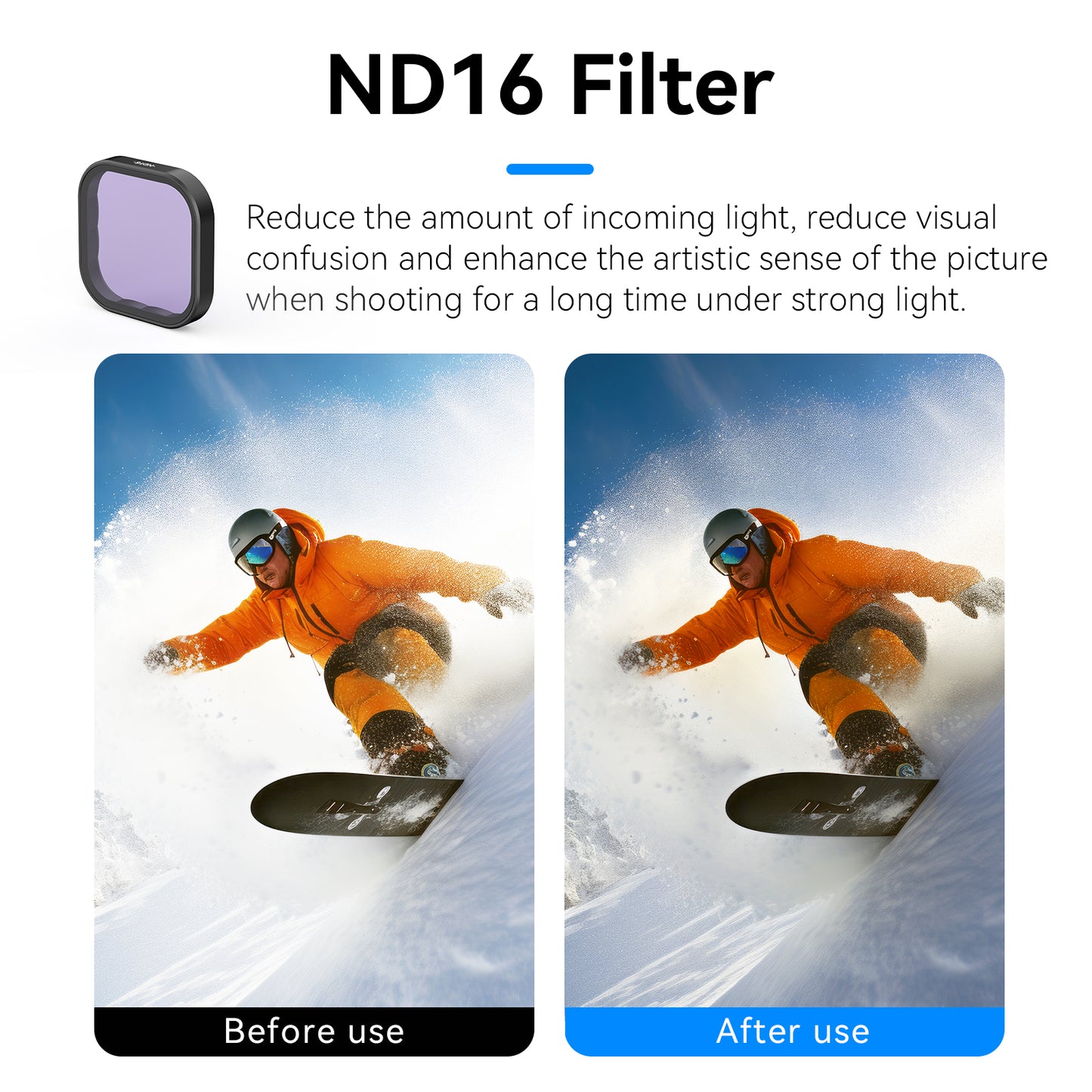 Telesin Lens Filter Kit voor GoPro Hero 13 - CPL+ND8/16/32 - GoPro filters