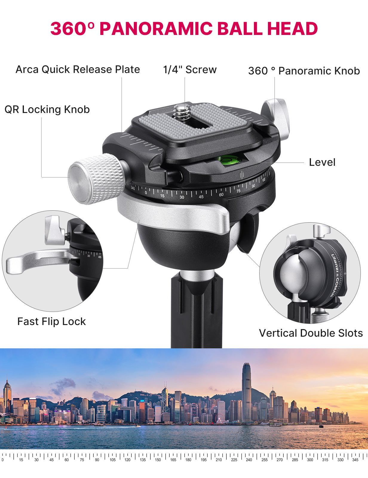 Ulanzi x Coman Zero Y Carbon lichtgewicht Travel Statief - Grote statieven