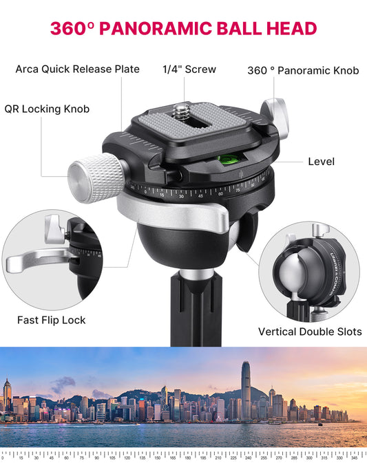 Ulanzi x Coman Zero Y Carbon lichtgewicht Travel Statief - Grote statieven
