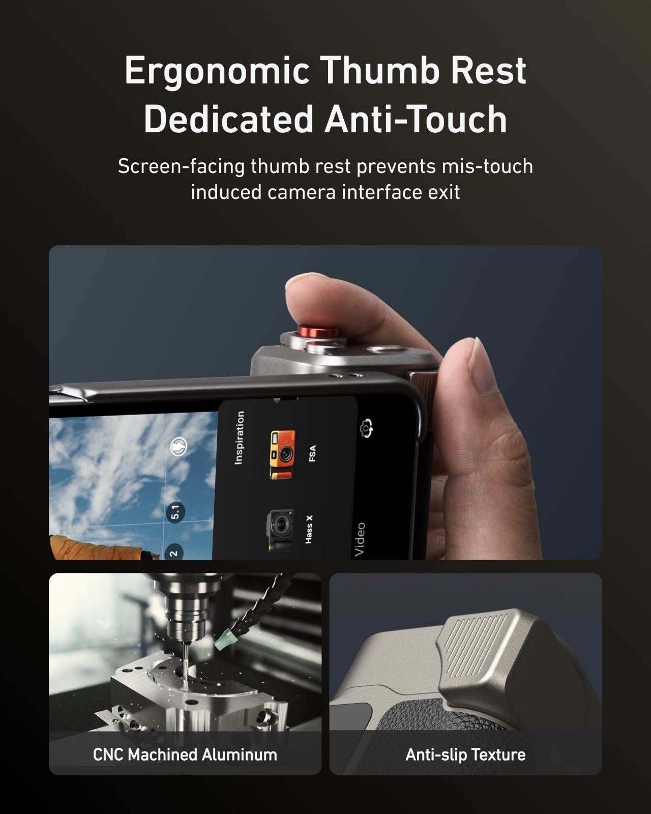 Telesin Master Grip for Samsung S26 Ultra - Creator Combo with lamp and filter - Black
