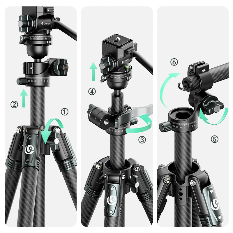 Ulanzi GlideGo JJ06 Video Tripod Carbon - Black