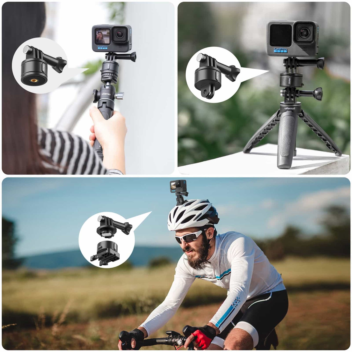 Ulanzi Go Quick II set: Magnetische GoPro Quick Release Mount - GoPro Mounts