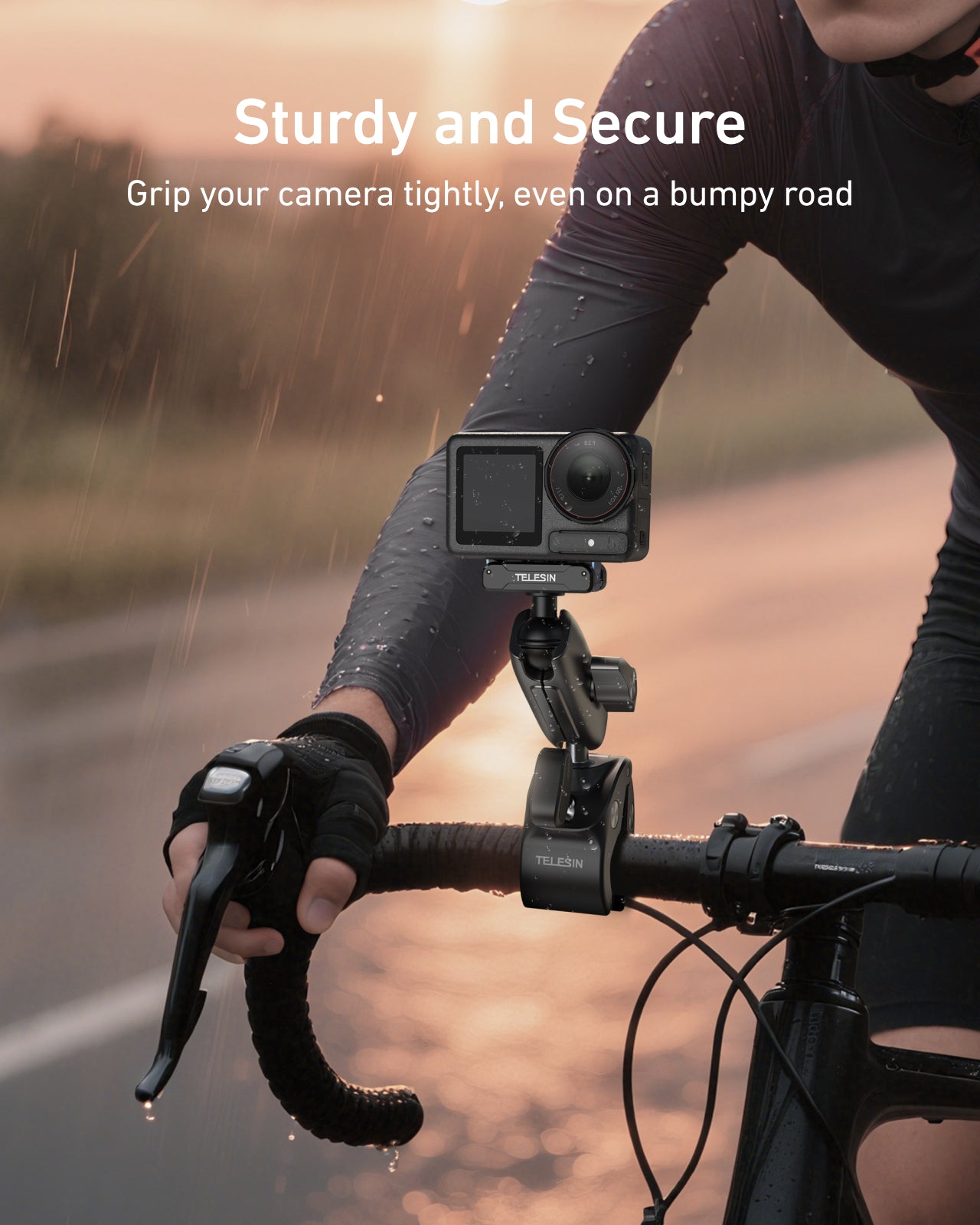 Telesin Tube Clamp voor DJI Osmo Action 3/4/5/6 - Grijs - GoPro Mounts