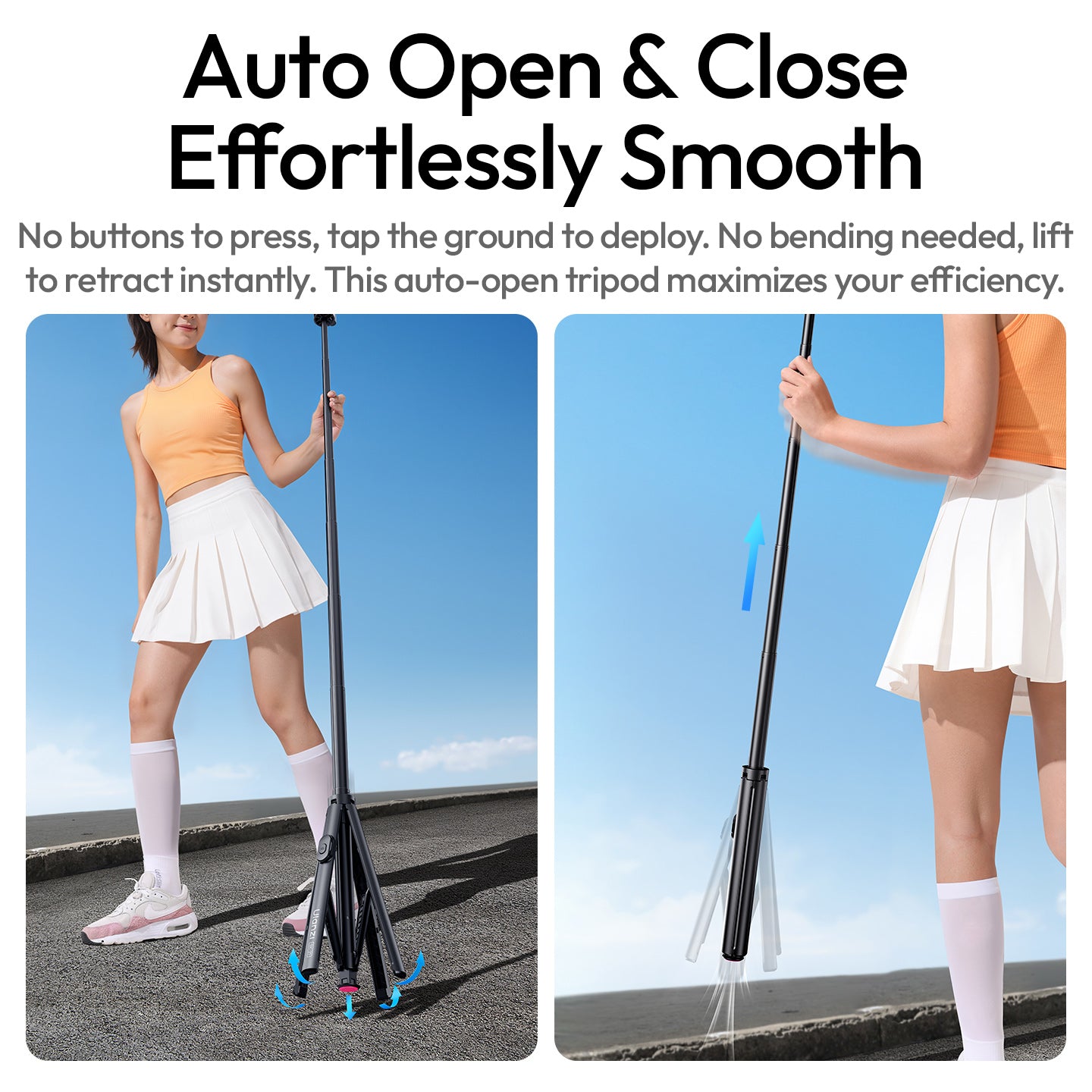 Ulanzi SK-21 Selfie Stick Statief 180cm Auto-Open Magnetisch - Statieven en toebehoren