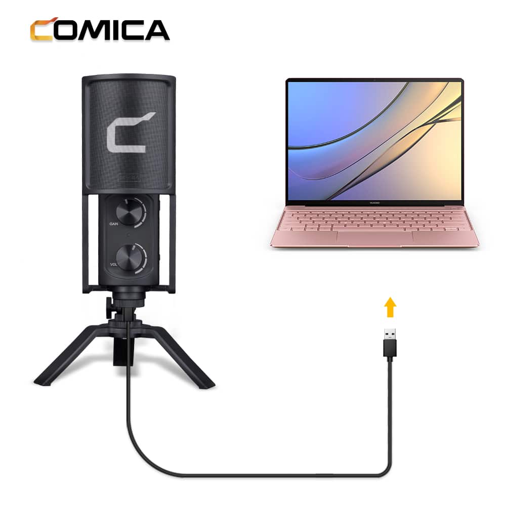 Comica STM-USB microphone for streaming, studio and podcast