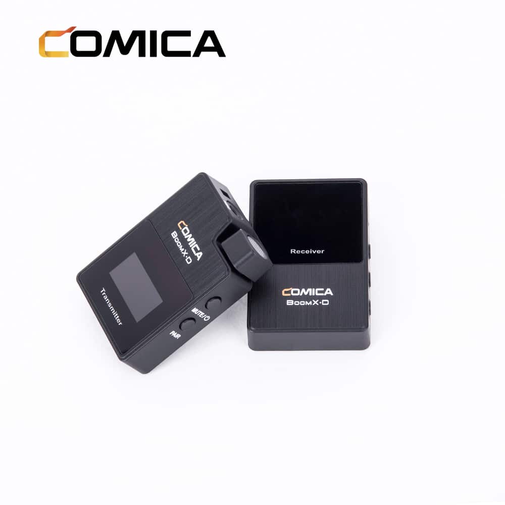 Comica BoomX-D D1 wireless microphone set with 1 transmitter and receiver for camera and smartphone