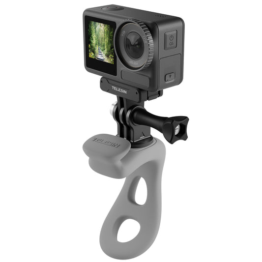 Telesin silicone buisklem met mount voor action camera - Zwart - GoPro Mounts