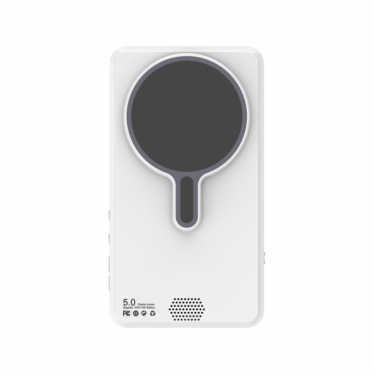 MOJOGEAR VS5 XL Selfie Vlog Monitor with Lamp - White