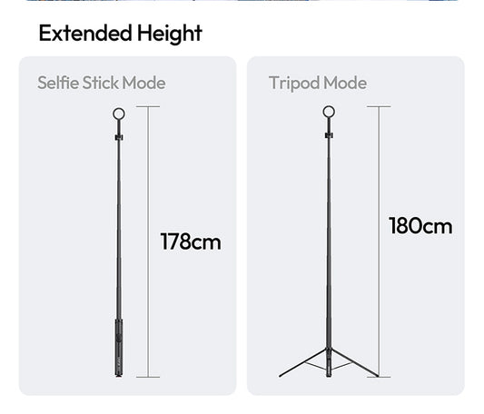 Ulanzi SK-21 Selfie Stick Statief 180cm Auto-Open Magnetisch - Statieven en toebehoren