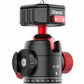 Ulanzi U-100 rotating tripod head with ball head and Cold Shoe mount