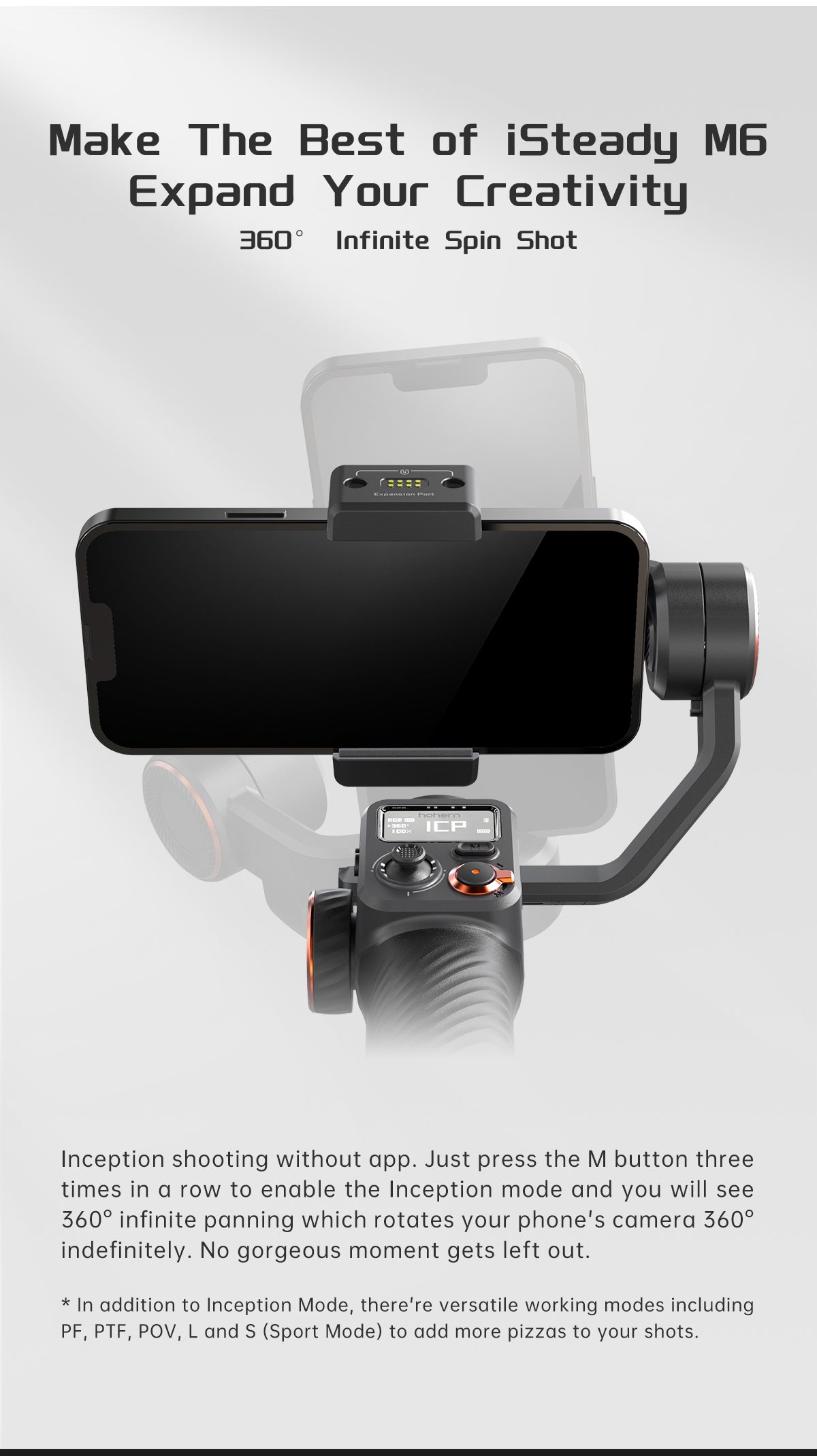 Hohem iSteady M6 - premium smartphone gimbal