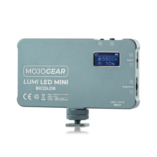 MOJOGEAR Video KIT / vlog set: Mini-statief + telefoonhouder + microfoon + lampje - Ministatieven