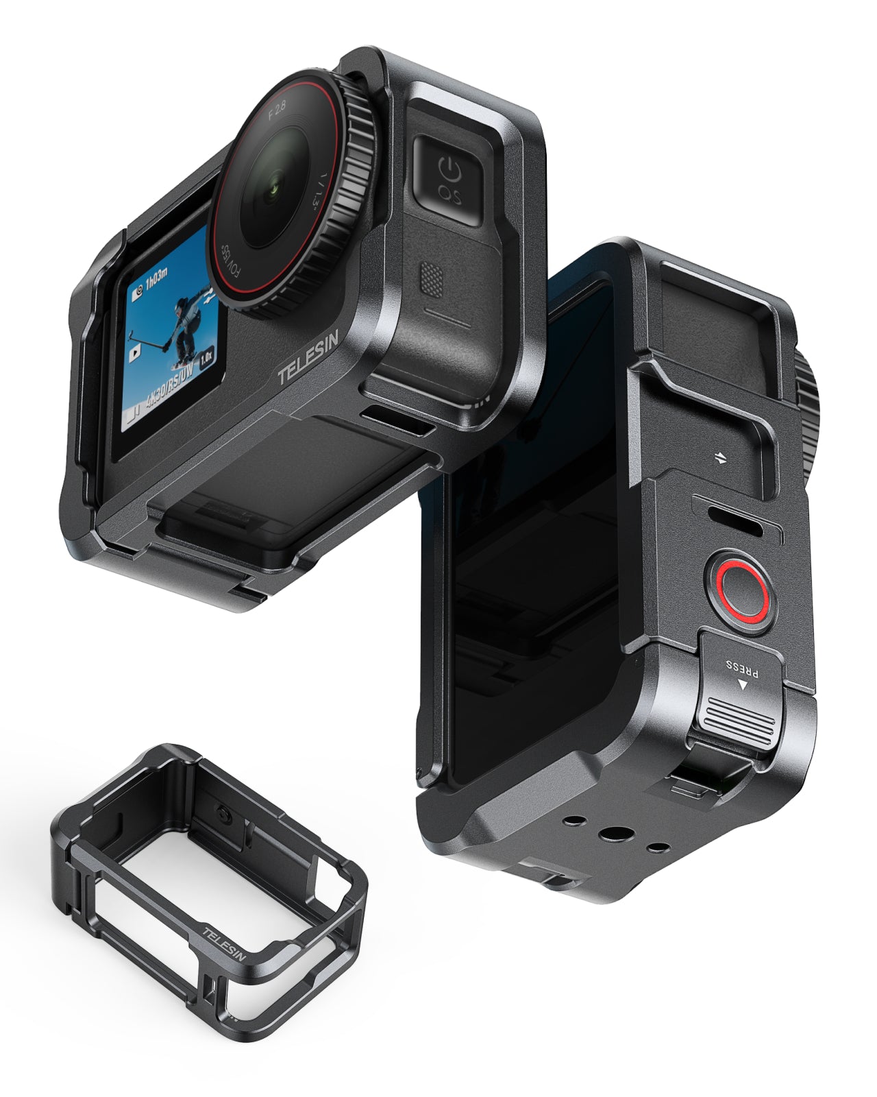 Telesin Metal Cage for DJI Osmo Action 6 - Gray