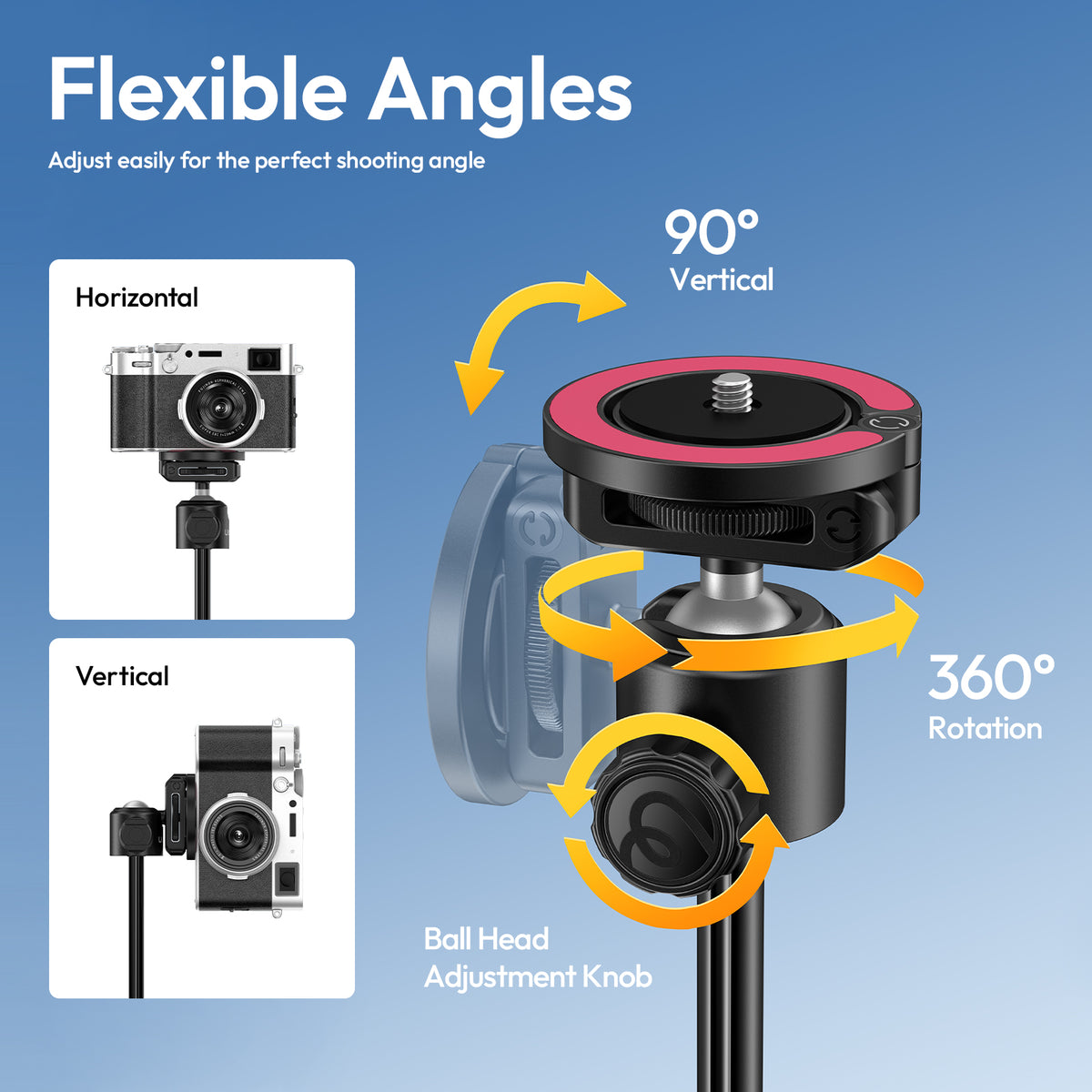 Ulanzi MT-44 M Magnetic Selfie Stick Tripod with Remote - Black