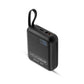 MOJOGEAR MINI GO 10,000 mAh power bank with built-in cables - Black