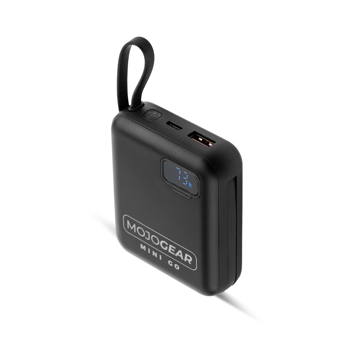 MOJOGEAR MINI GO 10,000 mAh power bank with built-in cables - Black