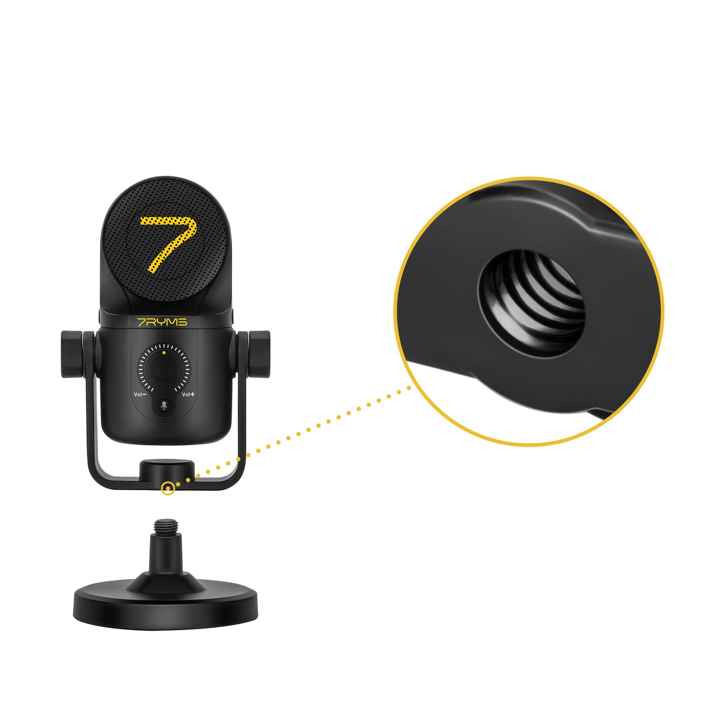 7RYMS SR-USB Mini Condensator USB Microfoon - Studiomicrofoons