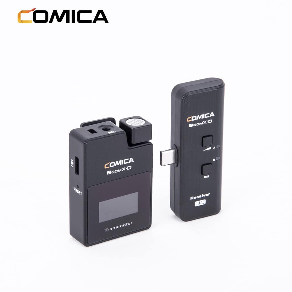 Comica BoomX-D UC1 draadloze microfoon-set met 1 zender en USB-C-ontvanger - Draadloze microfoons